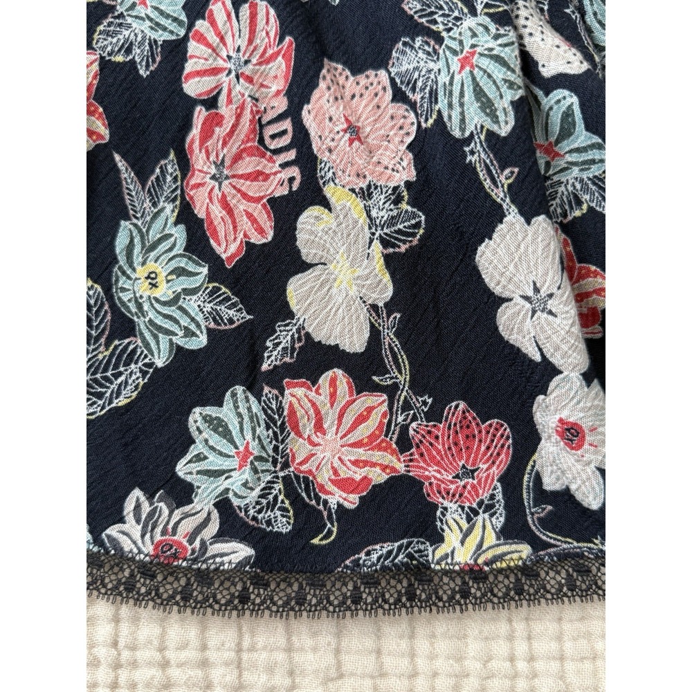 Zadig & Voltaire Raspali Print Mini Dress Sz Small Floral Drop Waist Puff Sleeve - Picture 9 of 10